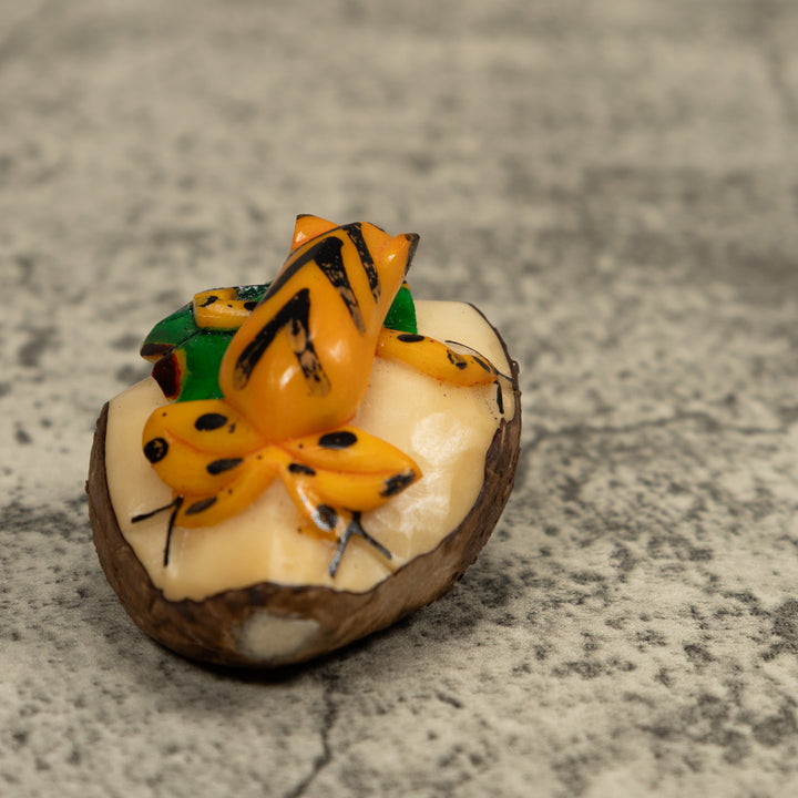 Golden Frog Tagua Carving