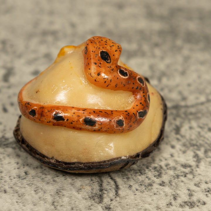 Snake Eating Frog Tagua Carving