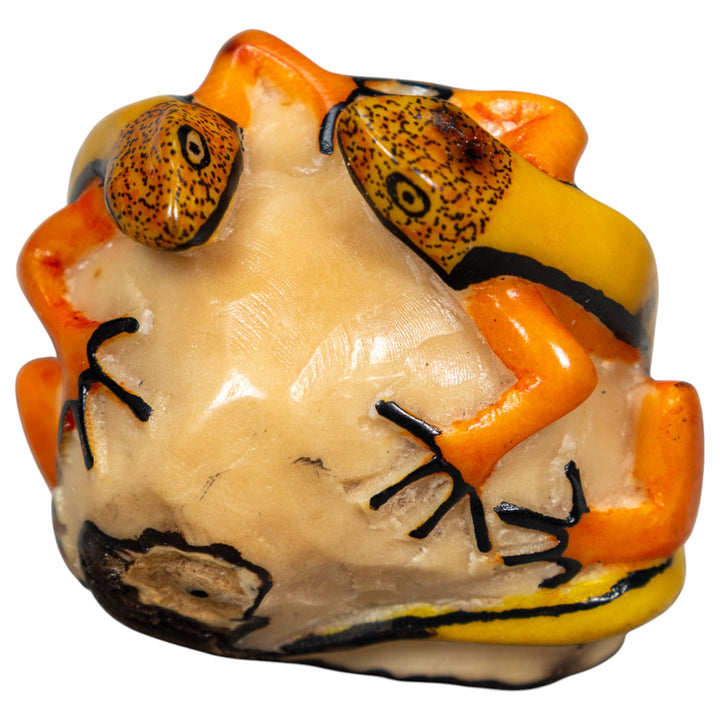 Double Gecko Lizard Tagua Carving
