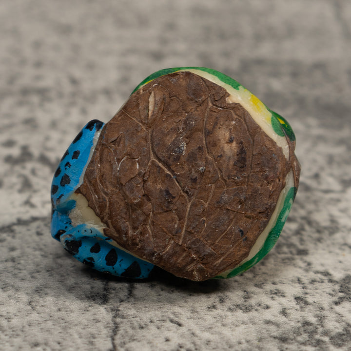 Blue And Black Poison Dart Frog Tagua Carving