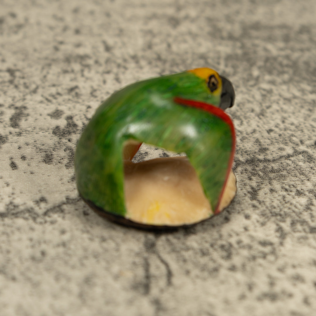Vintage Parrot Bird Tagua Carving