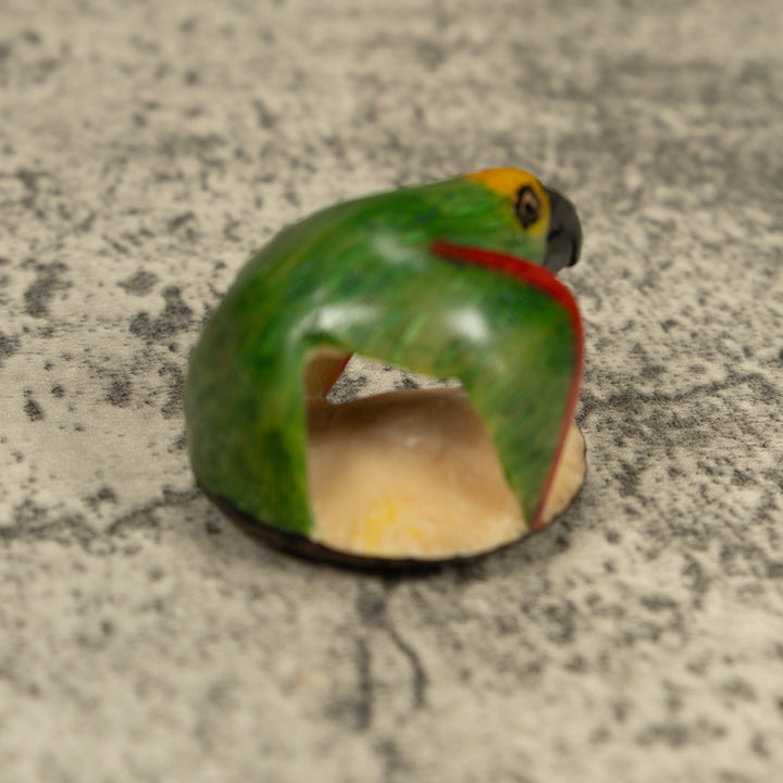 Vintage Parrot Bird Tagua Carving