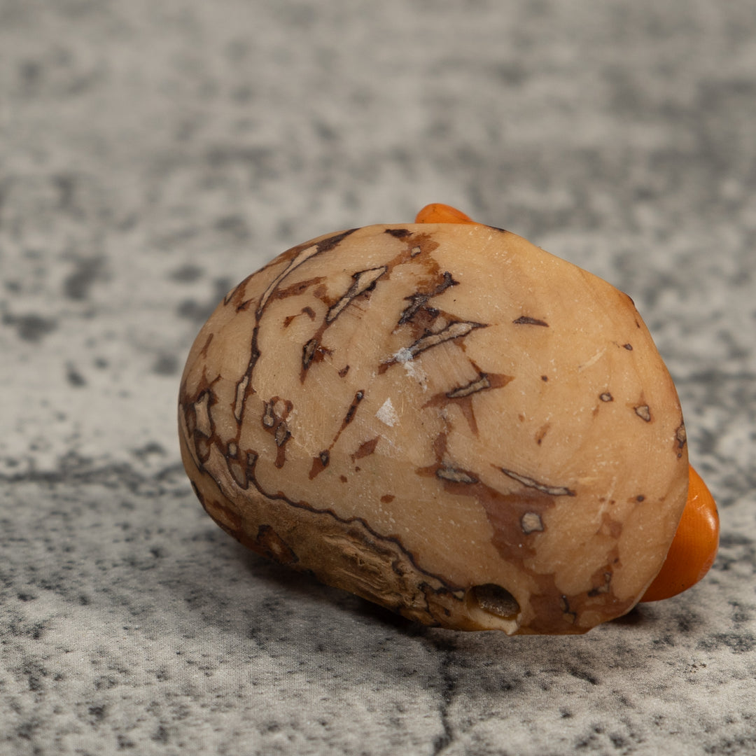 Vintage Gold And Black Poison Dart Frog Tagua Carving