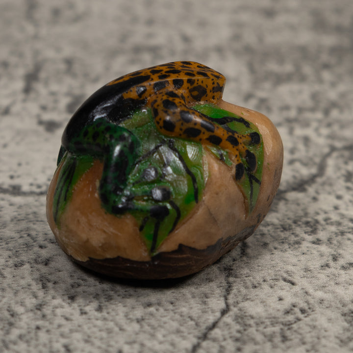 Vintage Poison Dart Frog Tagua Carving
