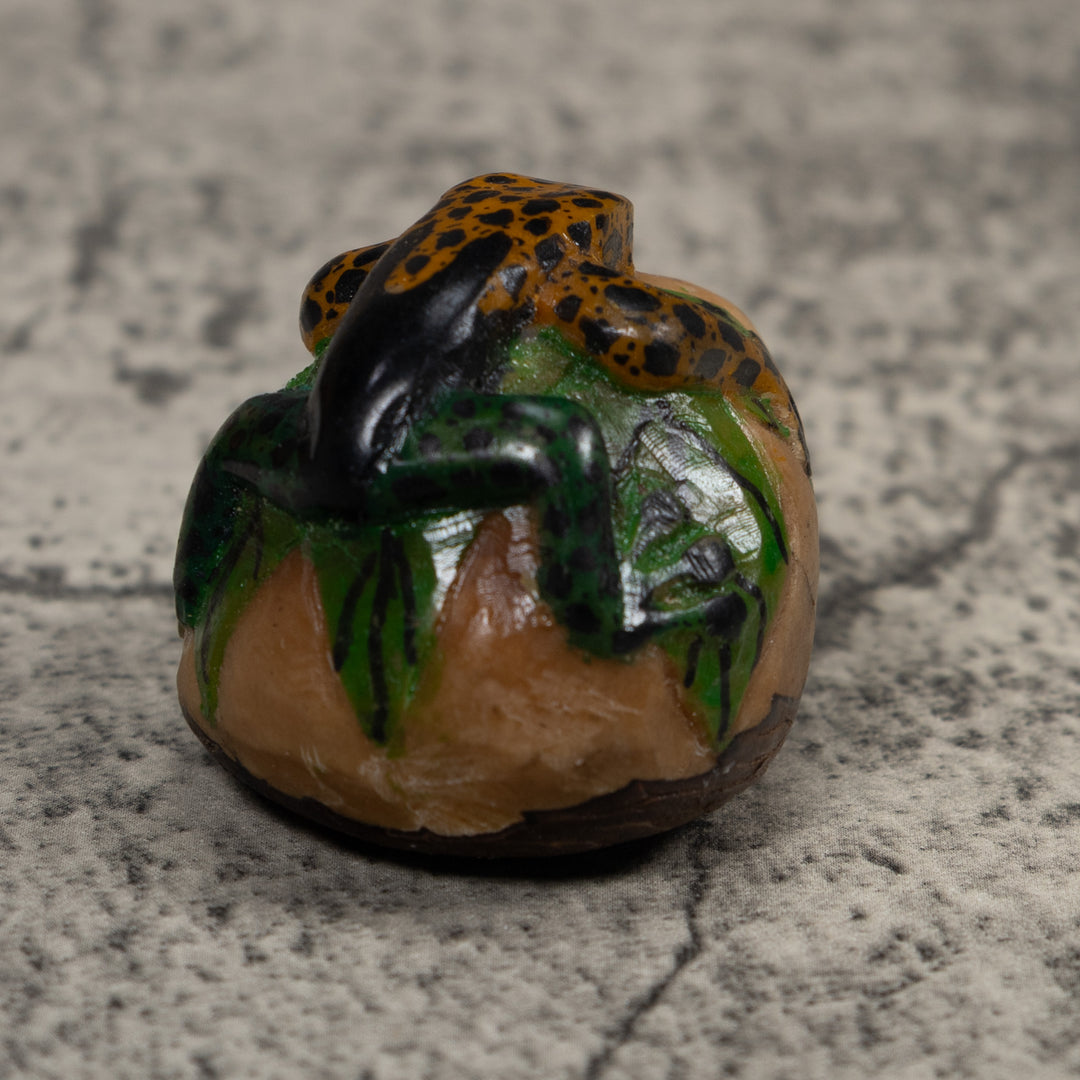 Vintage Poison Dart Frog Tagua Carving
