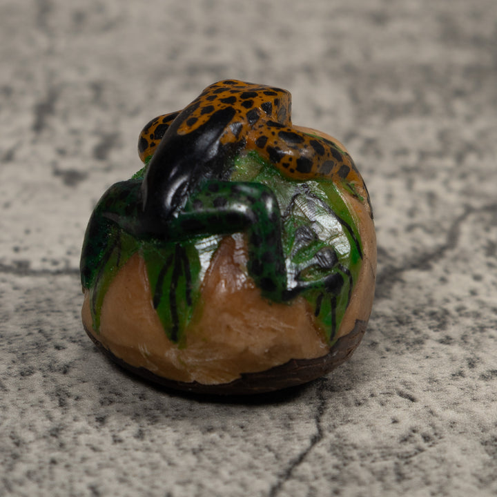 Vintage Poison Dart Frog Tagua Carving