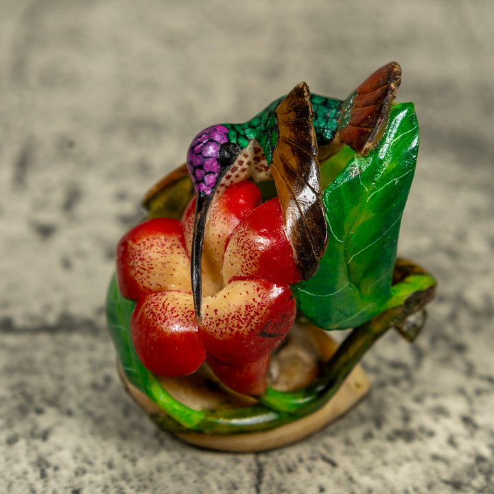 Hummingbird Tagua Carving
