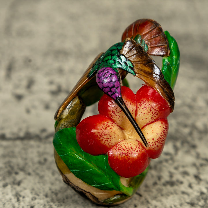 Hummingbird Tagua Carving