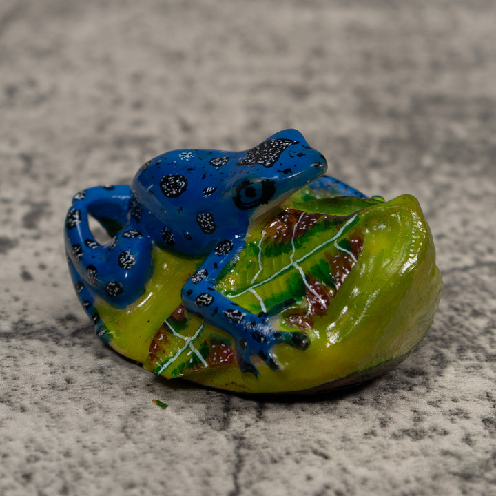 Blue Poison Dart Frog Tagua Carving