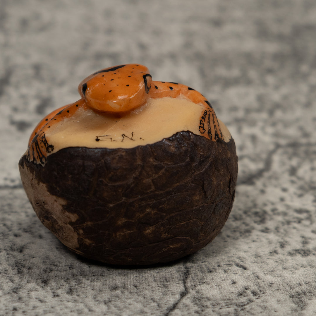 Vintage Poison Dart Frog Tagua Carving