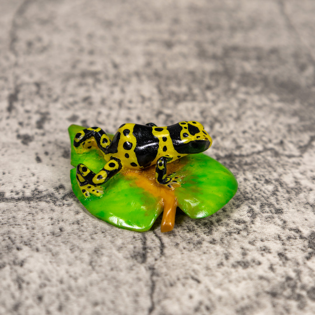 Yellow And Black Poison Dart Frog Tagua Carving