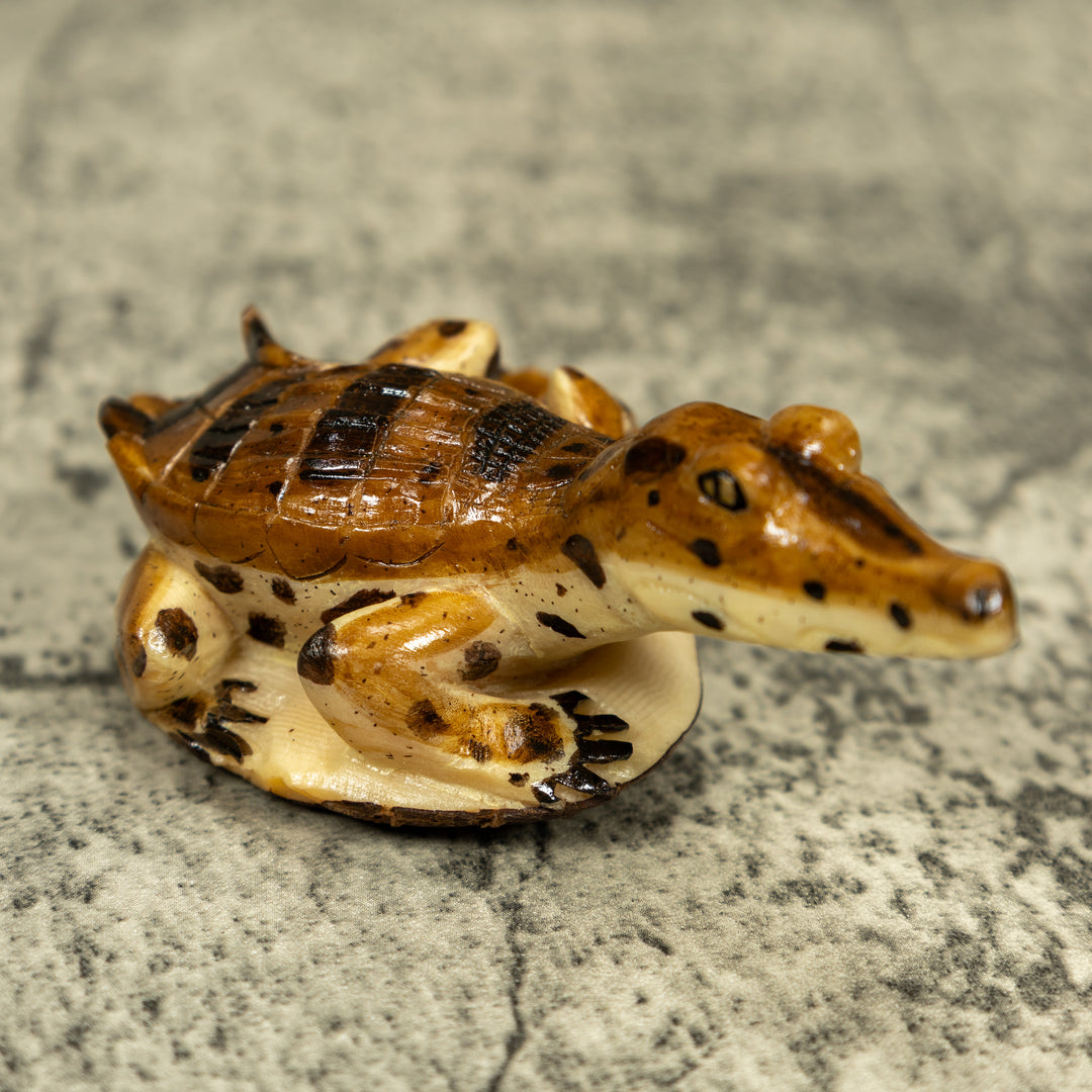 Alligator Crocodile Caiman Tagua Carving