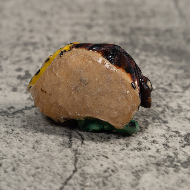 Yellow And Green Double Poison Dart Frog Tagua Carving