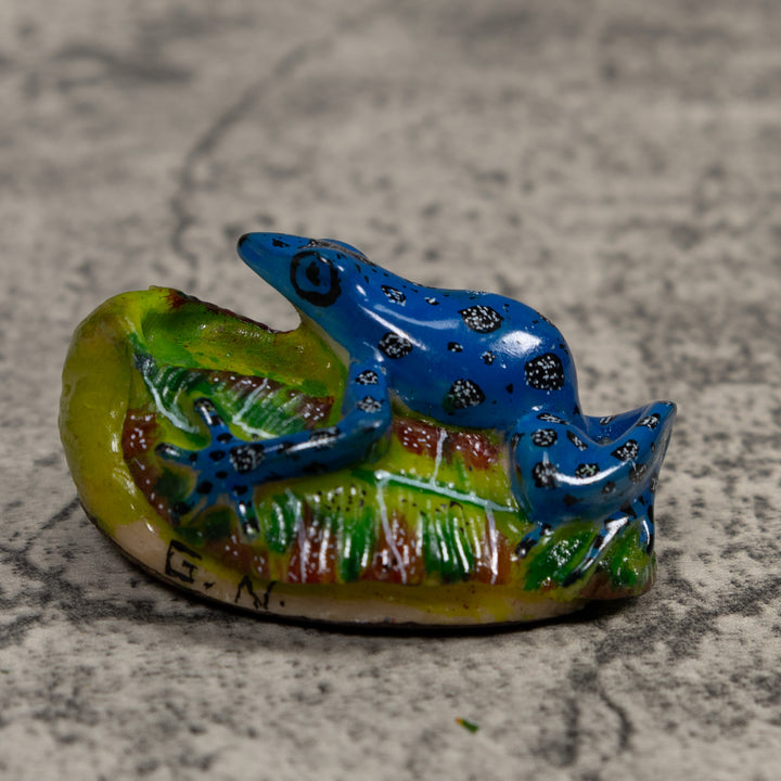 Blue Poison Dart Frog Tagua Carving