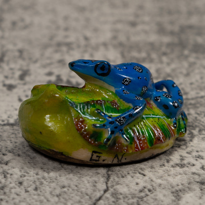 Blue Poison Dart Frog Tagua Carving