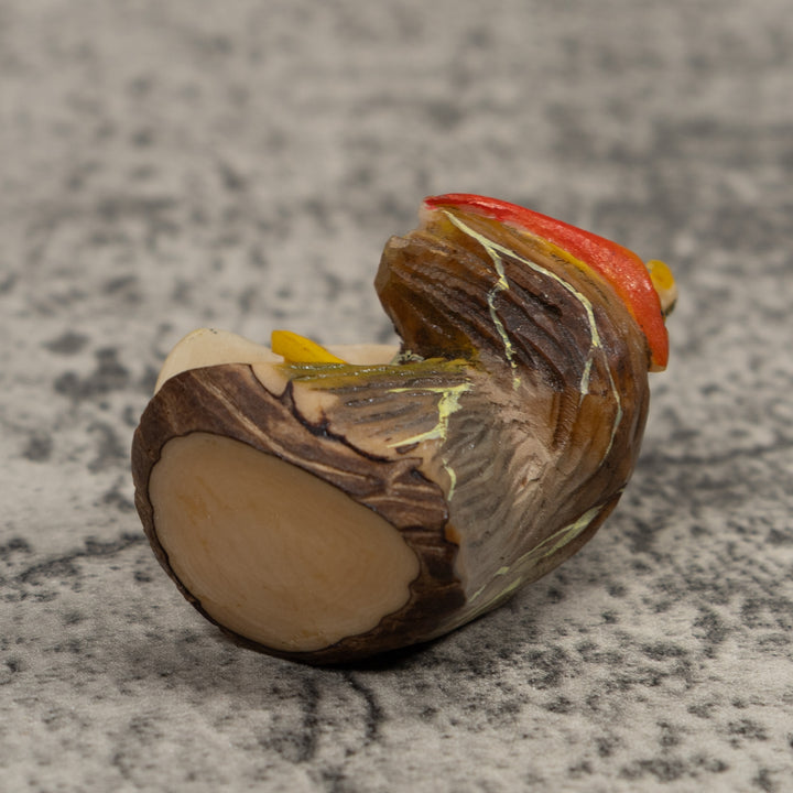 Waterfowl And Fish Tagua Carving