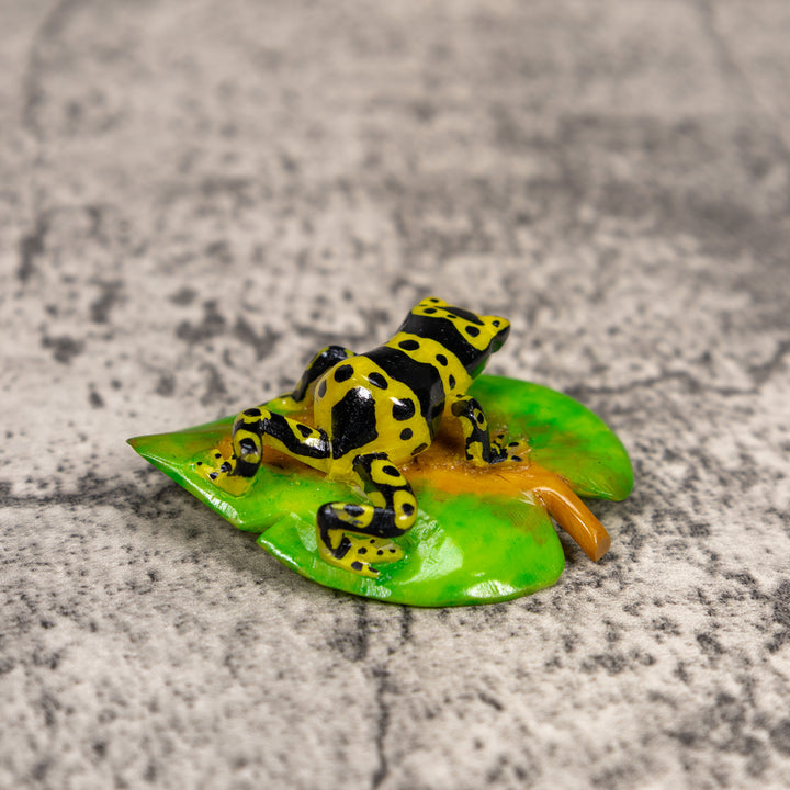 Yellow And Black Poison Dart Frog Tagua Carving