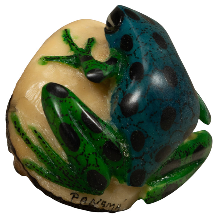 Vintage Poison Dart Frog Tagua Carving