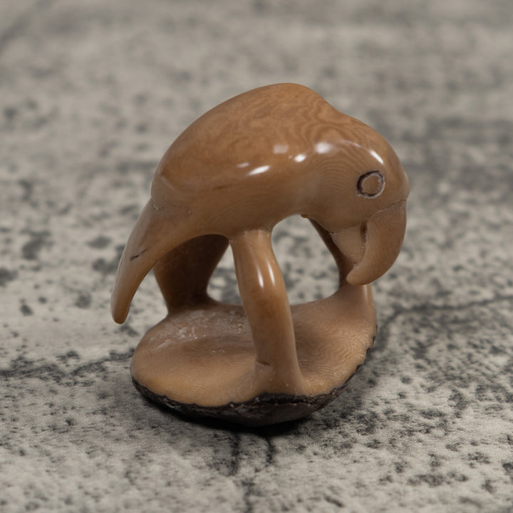 Vintage Parrot Bird Tagua Carving