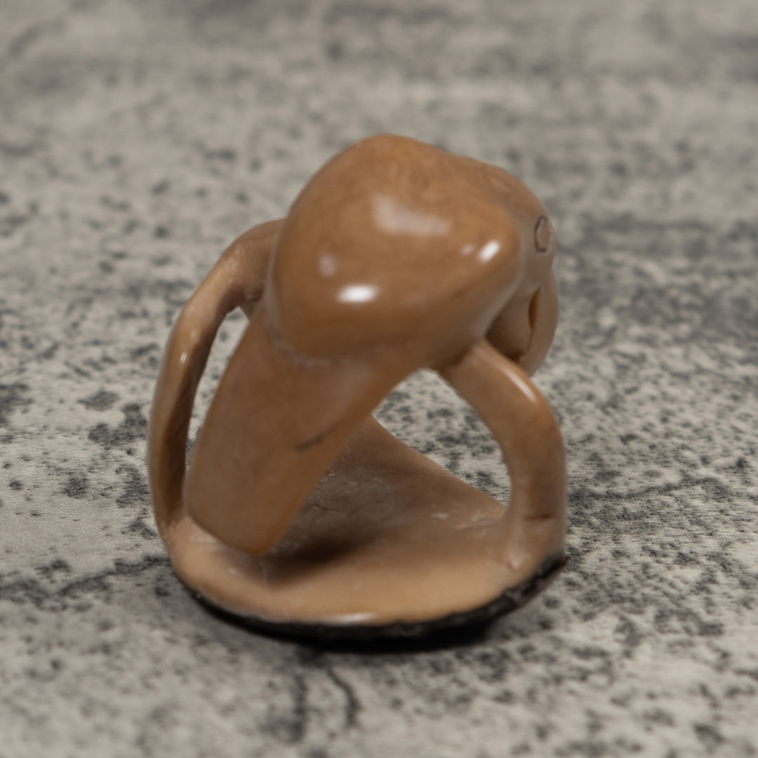 Vintage Parrot Bird Tagua Carving