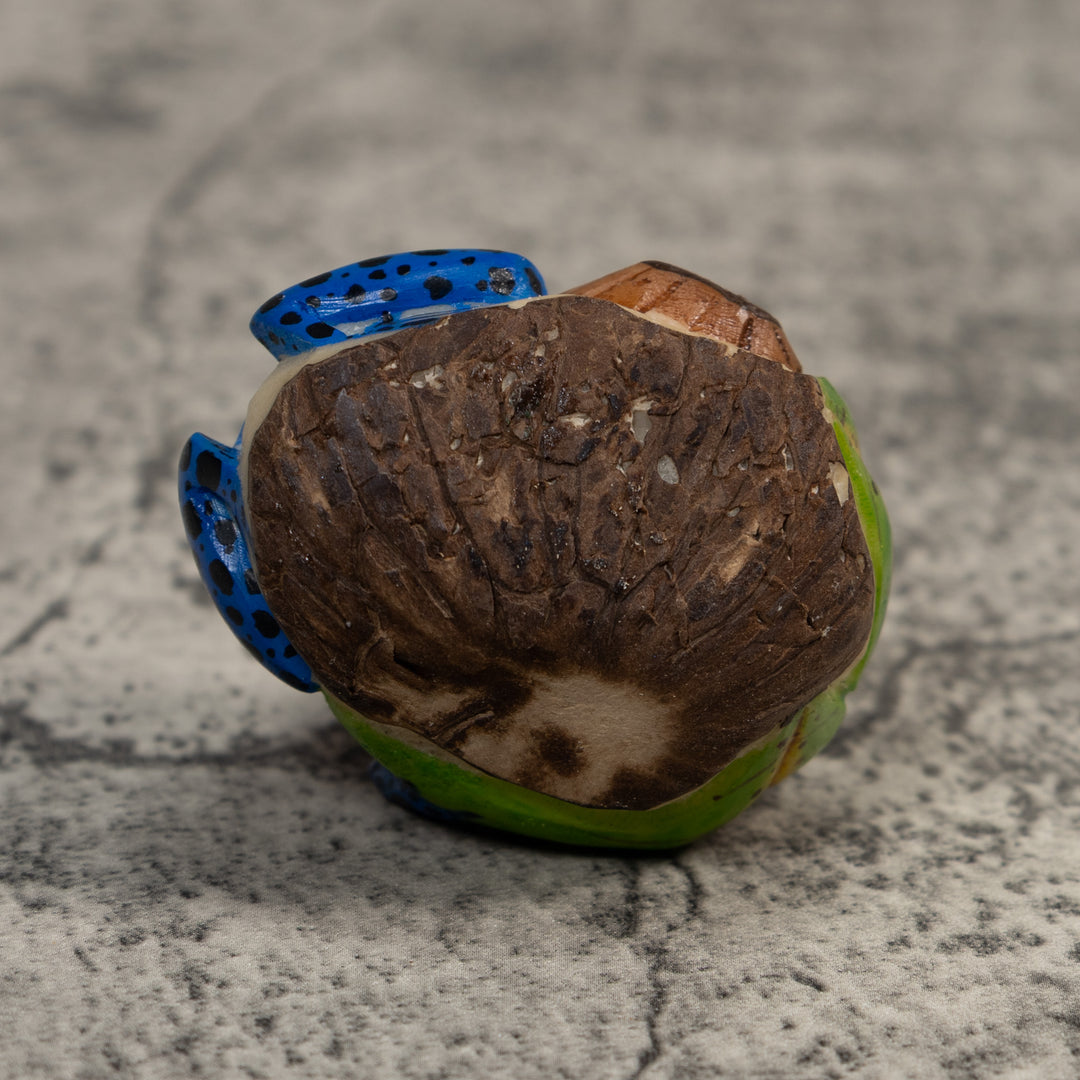 Red And Blue Poison Dart Frog Tagua Carving