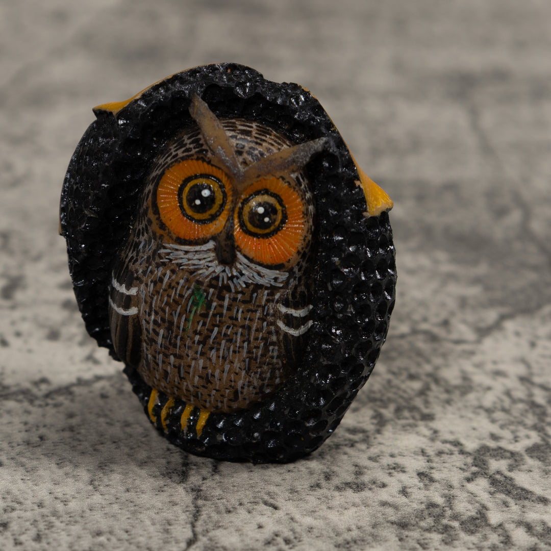 Owl Bird Tagua Carving
