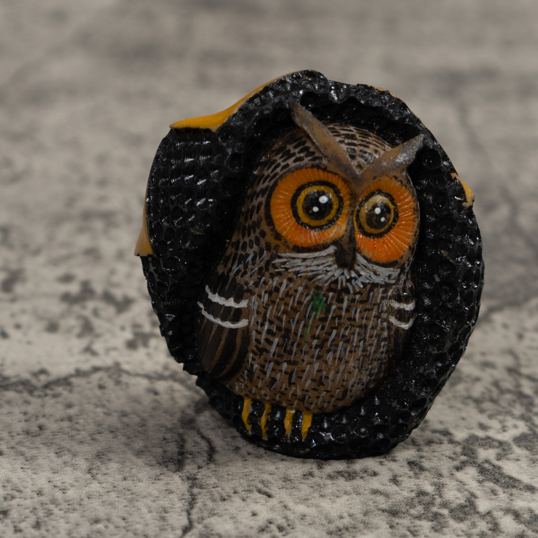 Owl Bird Tagua Carving