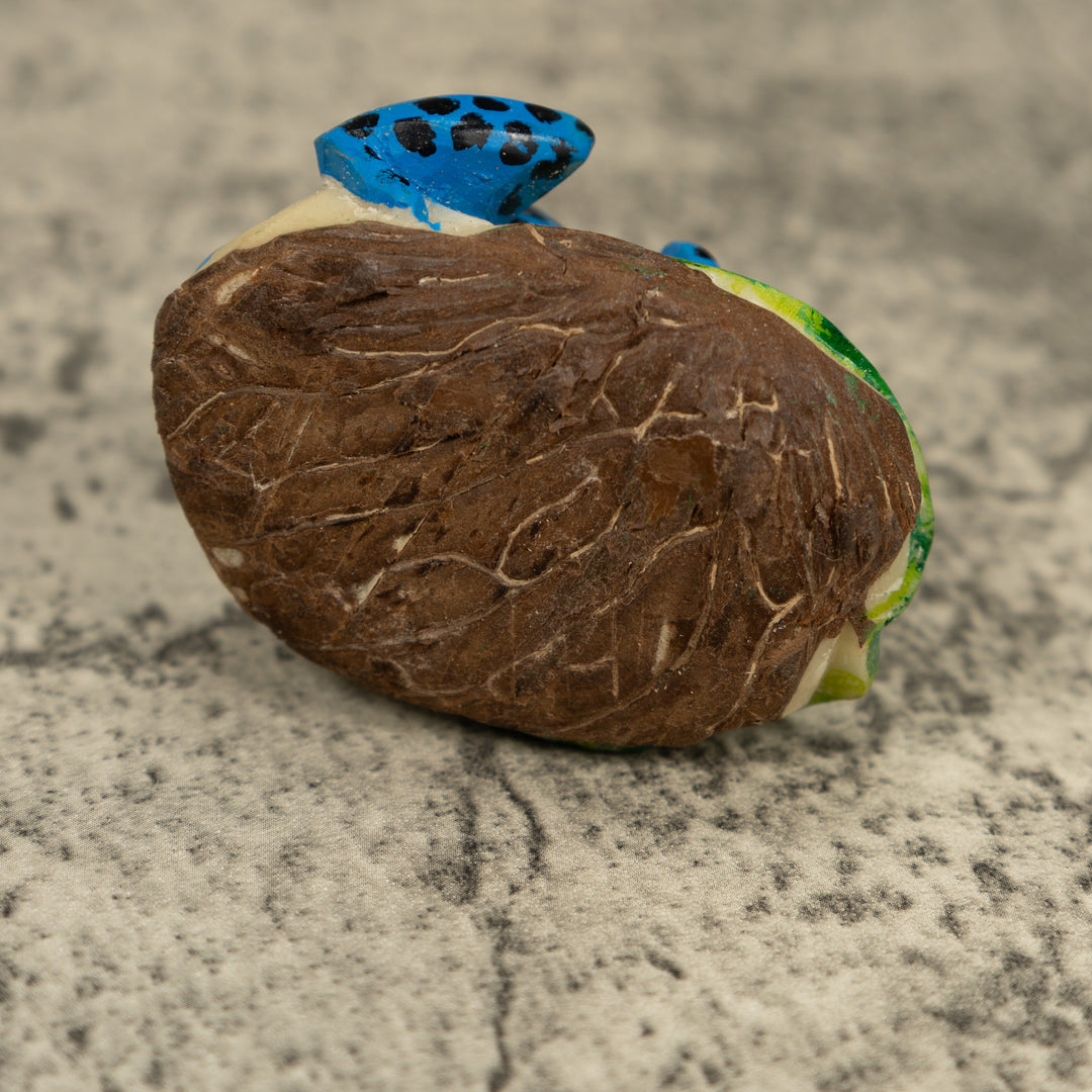 Blue And Yellow Poison Dart Frog Tagua Carving