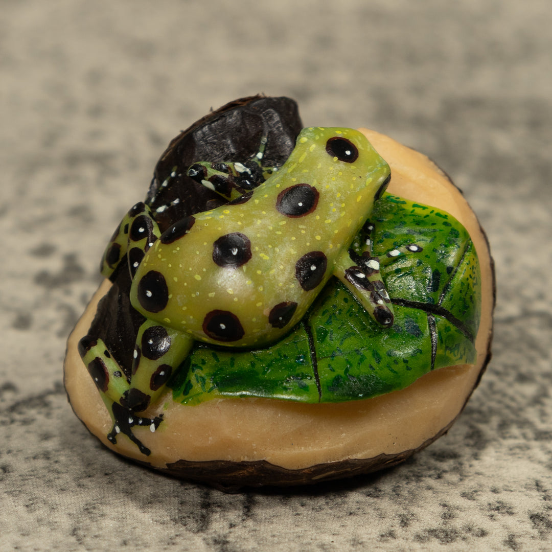 Green Poison Dart Frog Tagua Carving