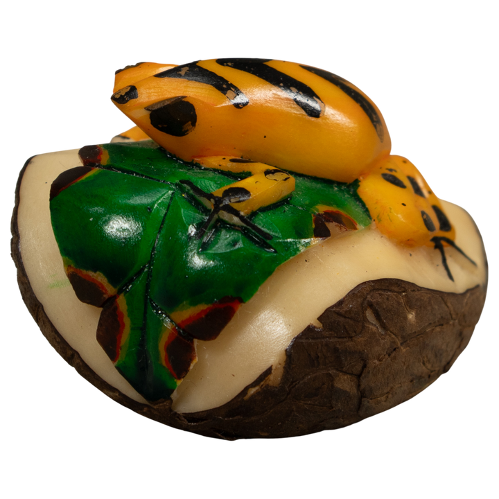 Golden Frog Tagua Carving