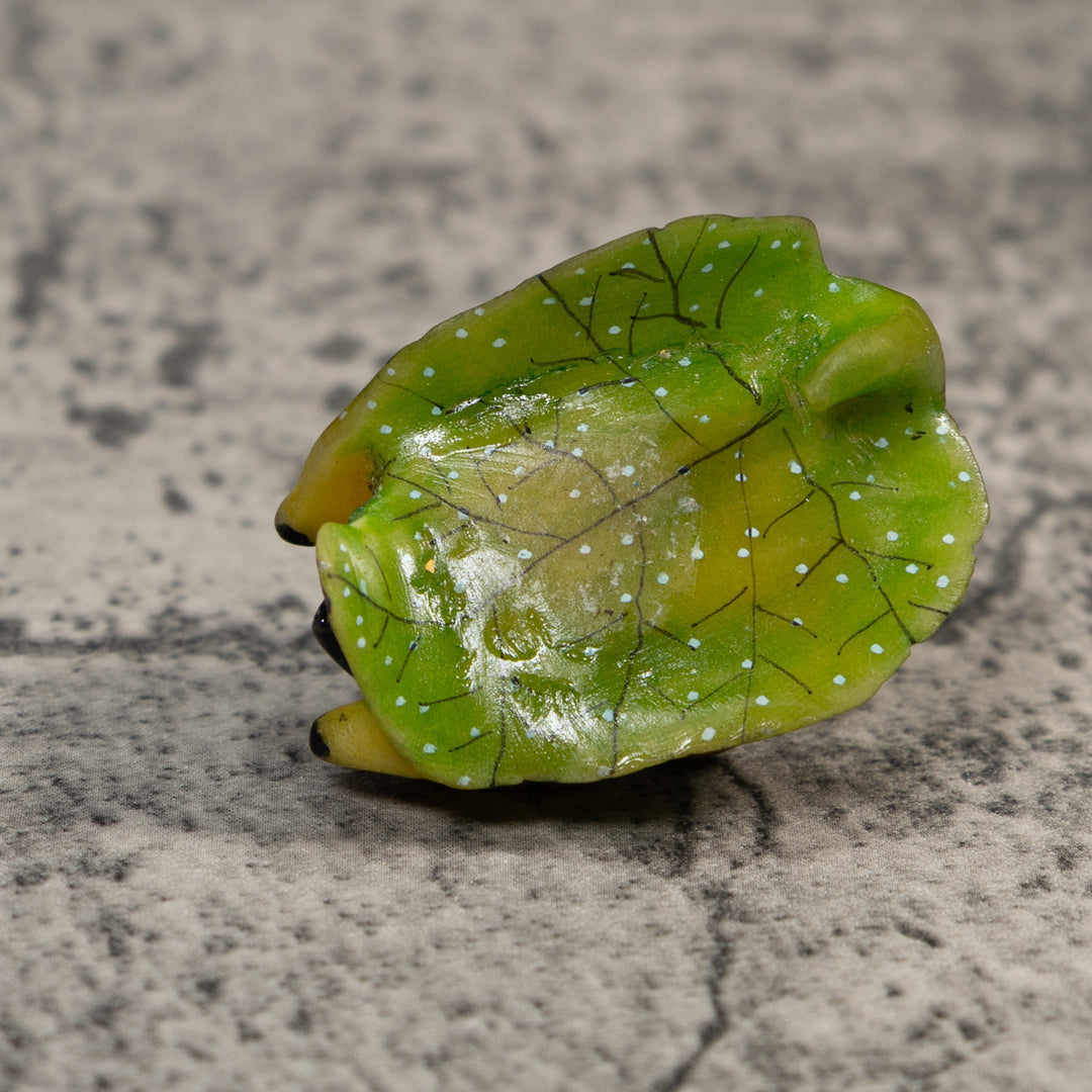 Black Yellow And Green Poison Dart Frog Tagua Carving