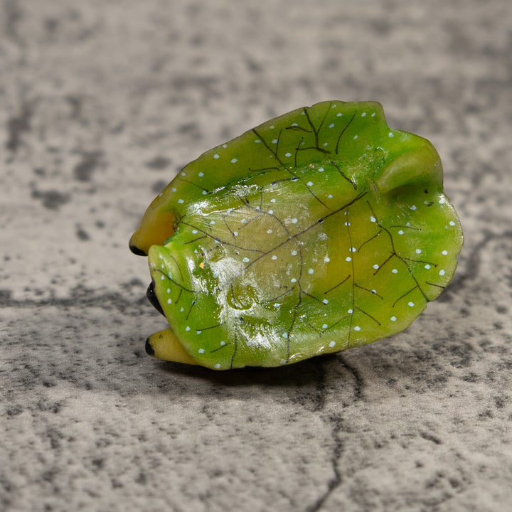 Black Yellow And Green Poison Dart Frog Tagua Carving