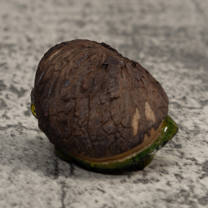 Green And Black Iguana Lizard Tagua Carving