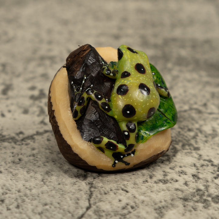 Green Poison Dart Frog Tagua Carving