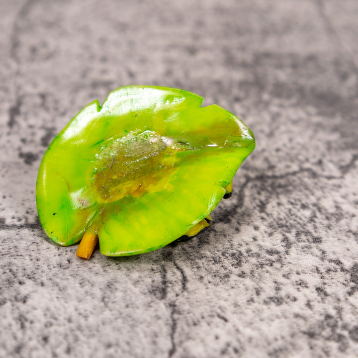 Yellow And Black Poison Dart Frog Tagua Carving