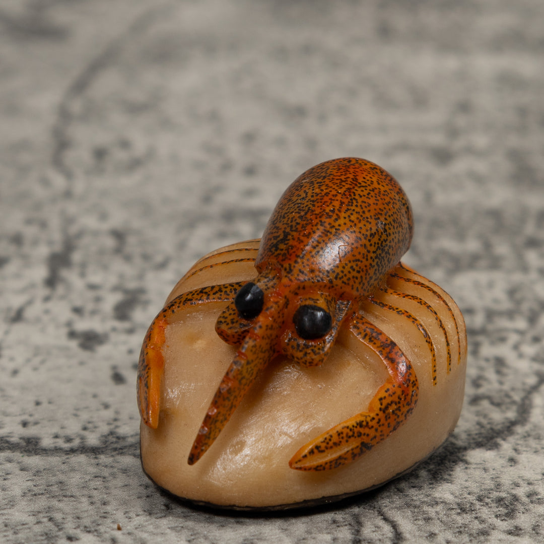 Vintage Shrimp Tagua Carving