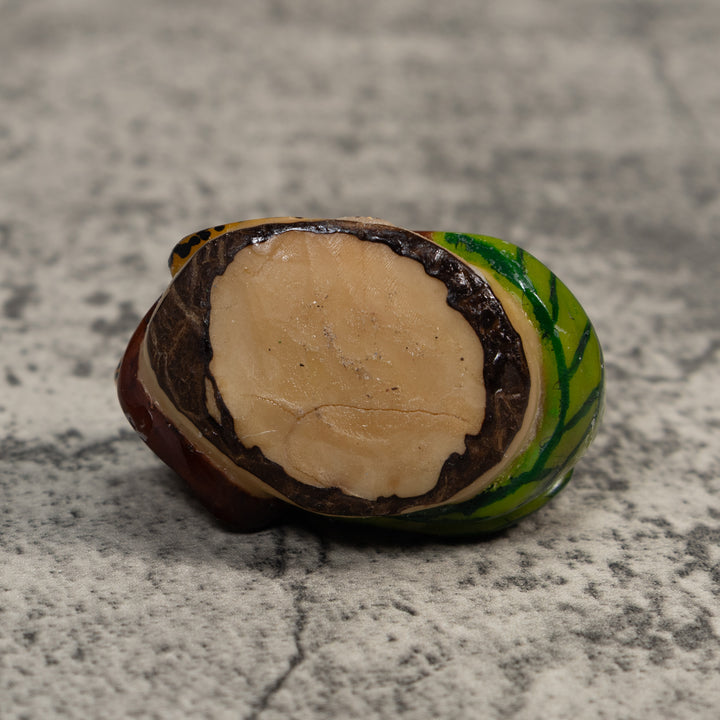 Black Gold And Green Poison Dart Frog Tagua Carving