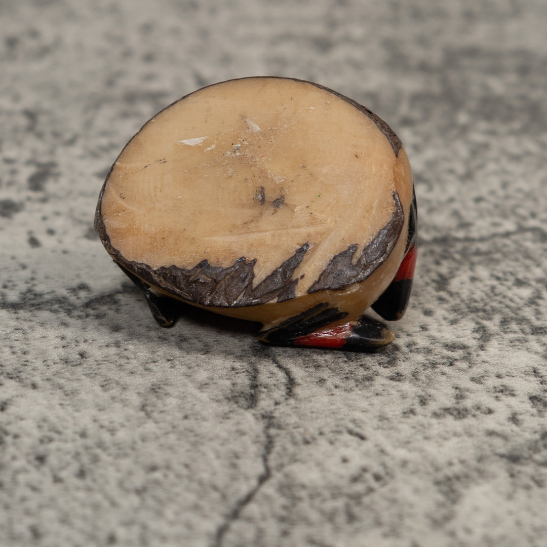 Red And Black Poison Dart Frog Tagua Carving