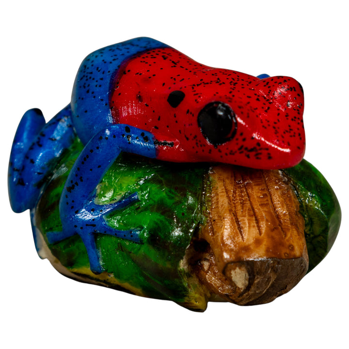 Red Blue And Green Poison Dart Frog Tagua Carving