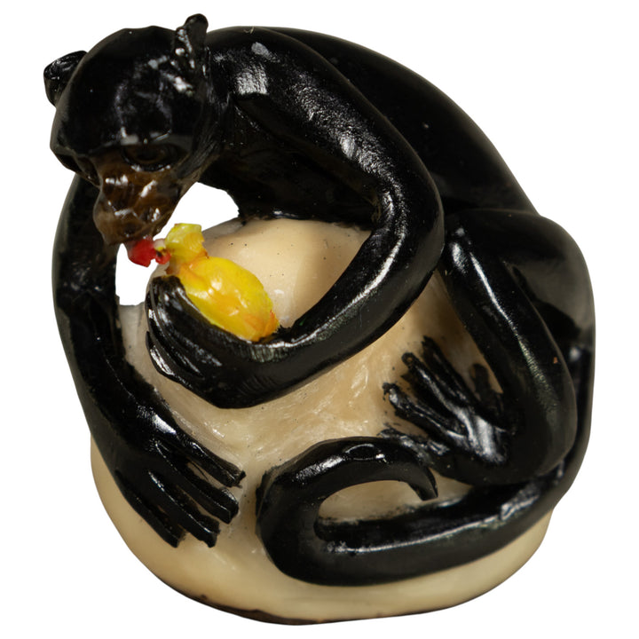 Black Howler monkey With Fruit Tagua Carving