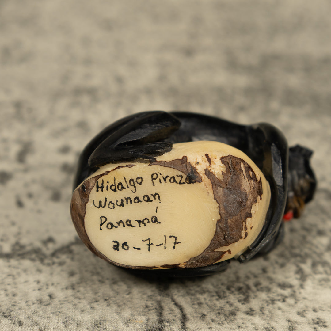 Black Howler monkey With Fruit Tagua Carving