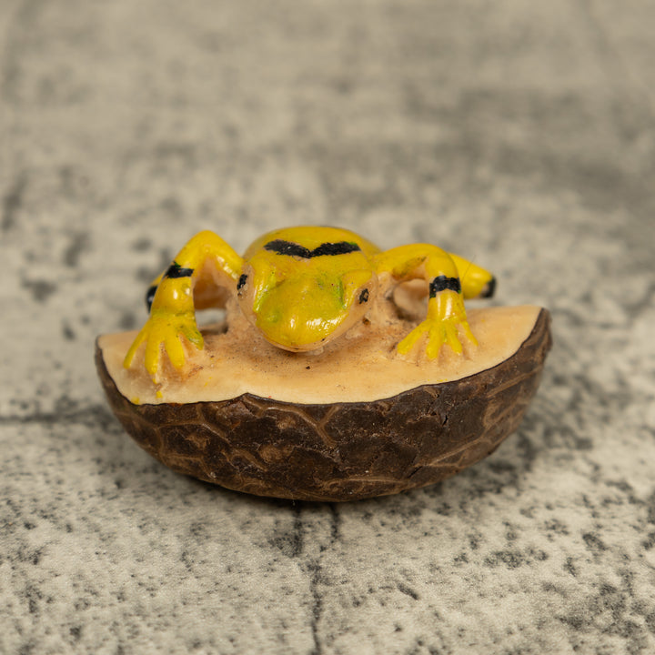 Vintage Golden Frog Tagua Carving