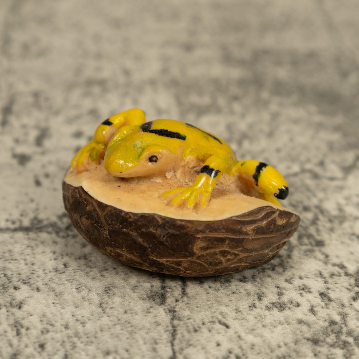 Vintage Golden Frog Tagua Carving