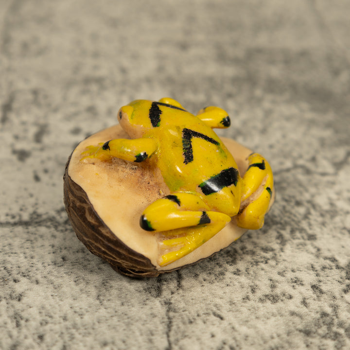 Vintage Golden Frog Tagua Carving