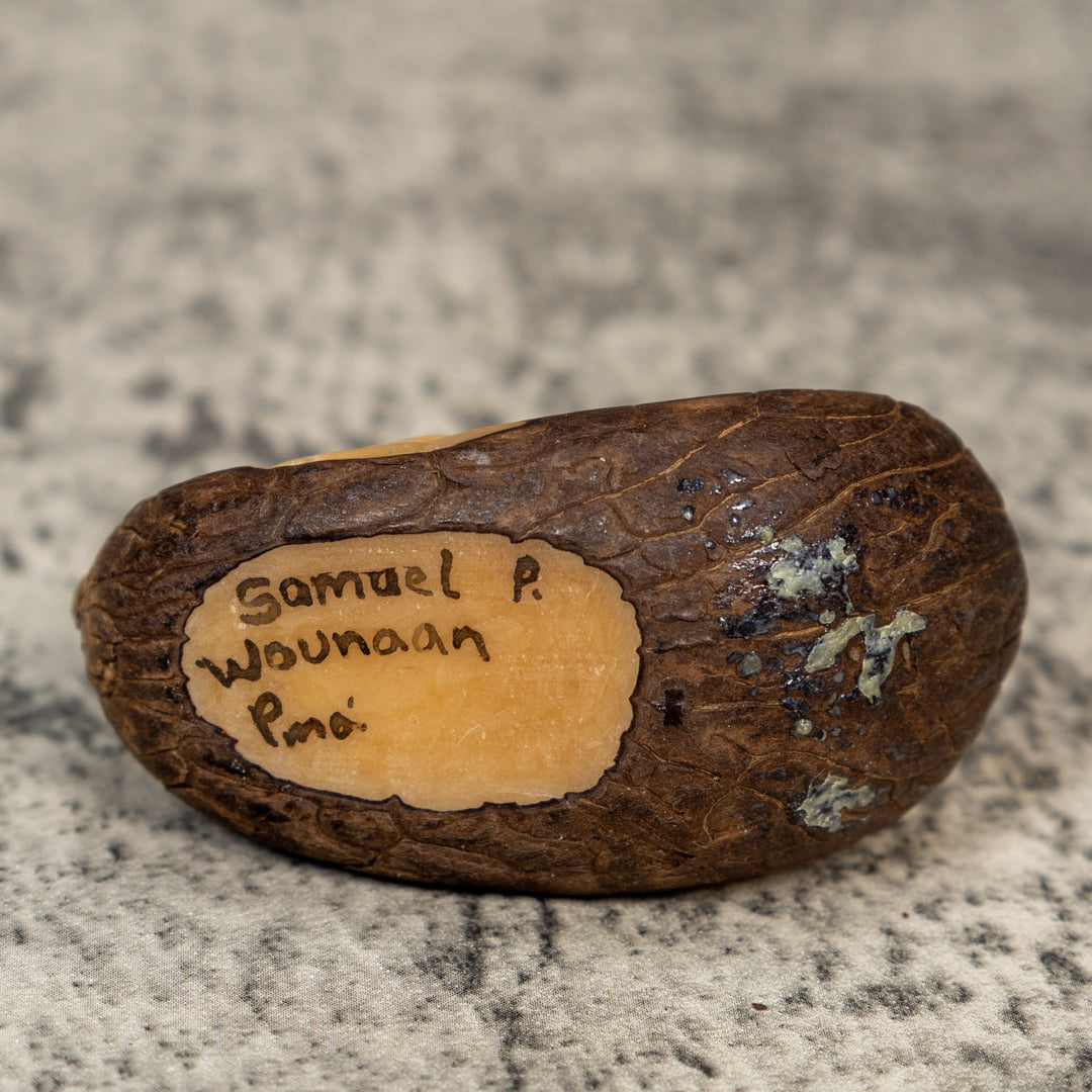 Natural White Frog Tagua Carving