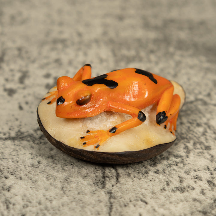 Golden Frog Tagua Carving