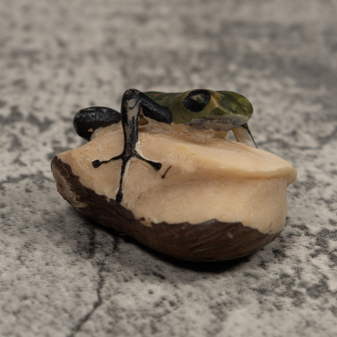 Vintage Poison Dart Frog Tagua Carving