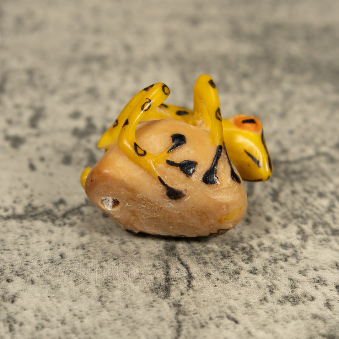 Vintage Golden Frog Tagua Carving