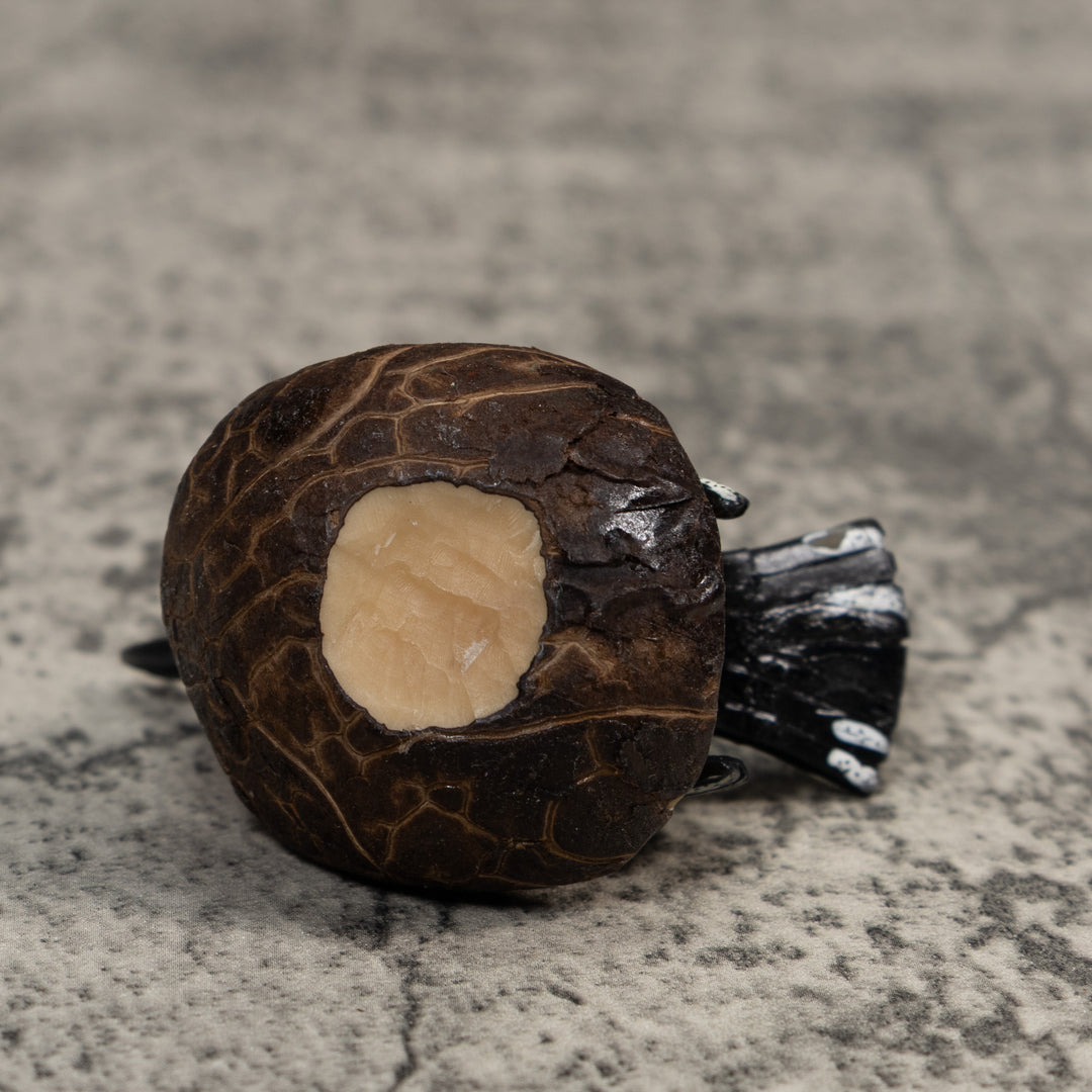 Red And Black Seedeater Bird Tagua Carving