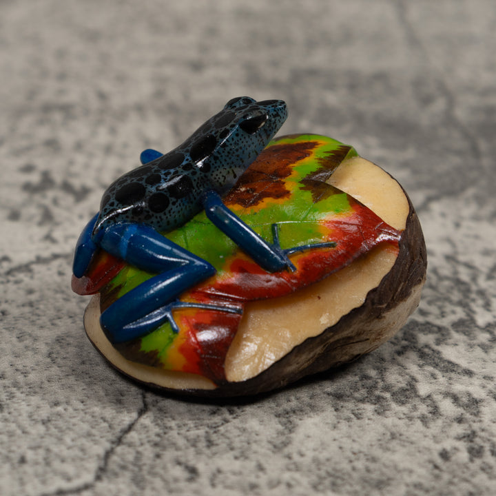 Blue Poison Dart Frog Tagua Carving